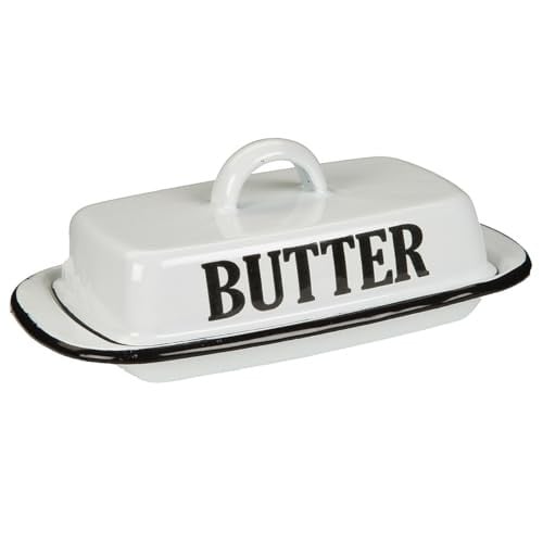 Ambiente Haus Retro botervloot wit geëmailleerd