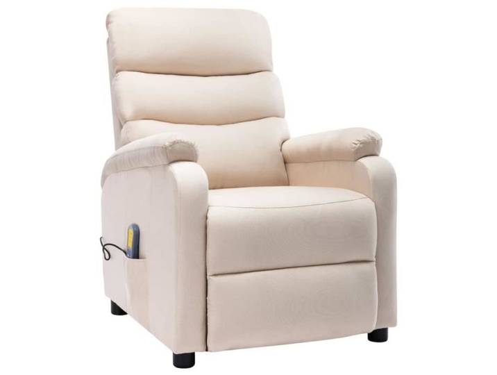 JILL*NEW Fauteuil canapé sofa relaxation massant Crème Tissu FR5870