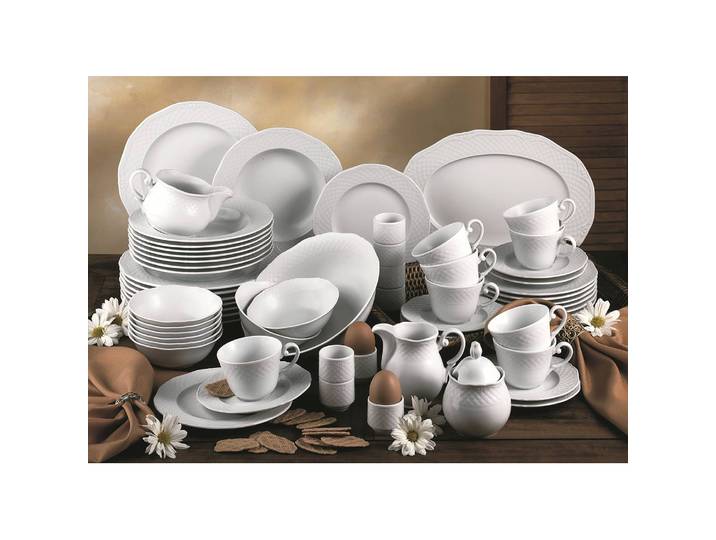 Kombiservice Arianne 40 x 32 x 59cm Weiß/Weiß 62-teilig