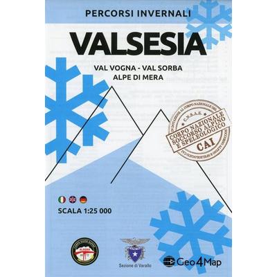 Percorsi invernali Valsesia. Val Vogna, Val Sorba, Alpe di M, Karte von , Geo4Map s.r.l.