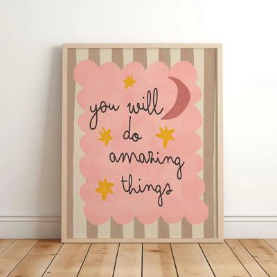 Uplift Picks Unicorn Nursery Wall Art Magical Quote Canvas Print For Kids Room Decor 23 50x70 Cm no Frame