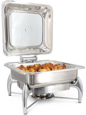 MegaChef 6 Liter Stainless Steel Rectangle Professional Chafing Dish/Food Warmer/Buffet Server Serving Dish