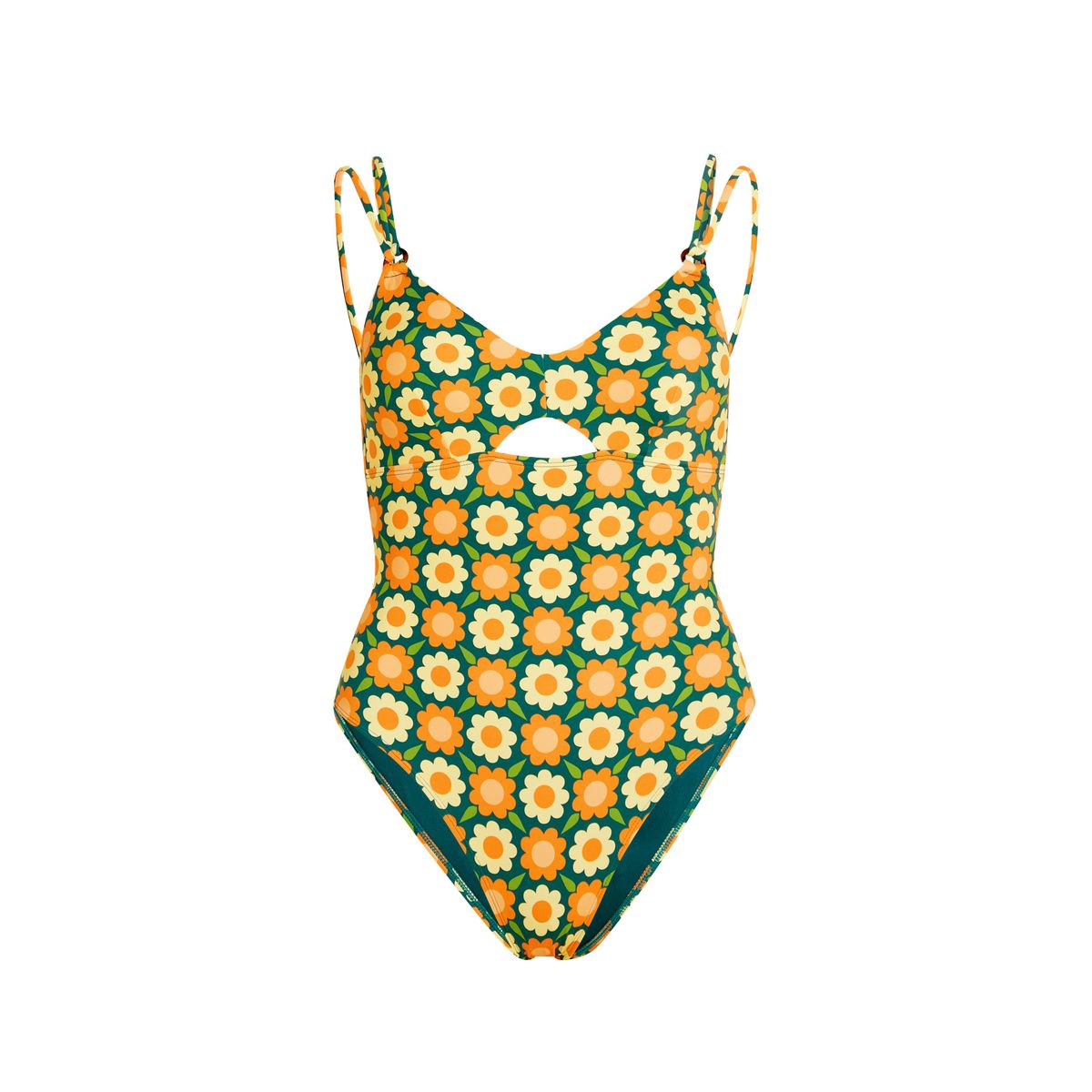 O'Neill O'riginals Swimsuit green retro flower (36102) 34 1800393-36102-34