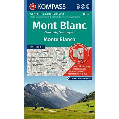 KOMPASS Wanderkarte 85 Mont Blanc / Monte Bianco 1:50.000, Sonstige von , KOMPASS Freytag & Berndt, 978-3-99154-374-9