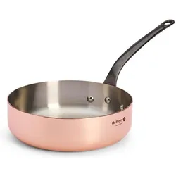 de Buyer Inocuivre Sauteuse mit Gusseisengriff, Pfanne + Kochtopf, Kupfer