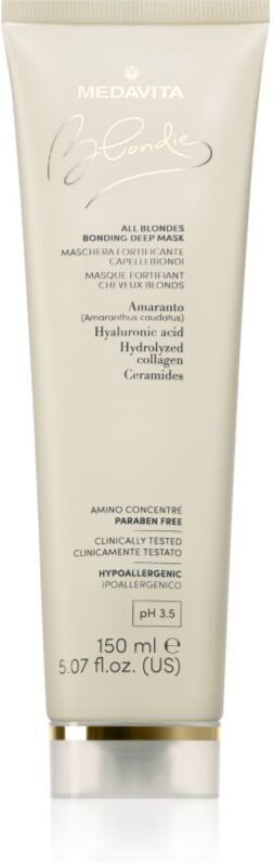 Medavita Blondie All Blondes Bonding Deep Mask Fortifying Mask for colour-treated hair 150 ml
