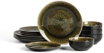 Stone Lain Riley Stoneware Dinnerware Set with Reactive Glaze