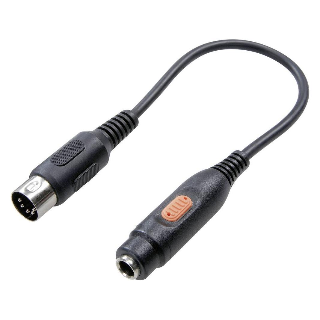 SpeaKa Professional SP-7870312 DIN-Anschluss / Klinke Audio Adapter (1x DIN-Stecker 5pol. (Winkeladapter) (SP-7870312)
