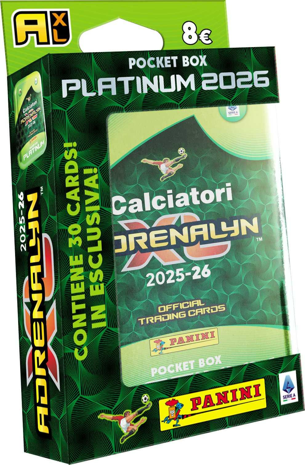 Panini Serie A 2025/2026 Adrenalyn-kaarten metalen doosje klein formaat