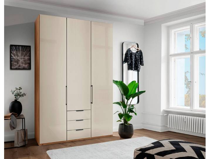WIEMANN Kleiderschrank Monaco mit Glasfront sowie hochwertigen Beschlägen inkl. Dämpfung