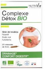 Nutrivie Ampoules 15 ml - Complexe Détox Bio* - Boîte 20 Ampoules de 15 ml
