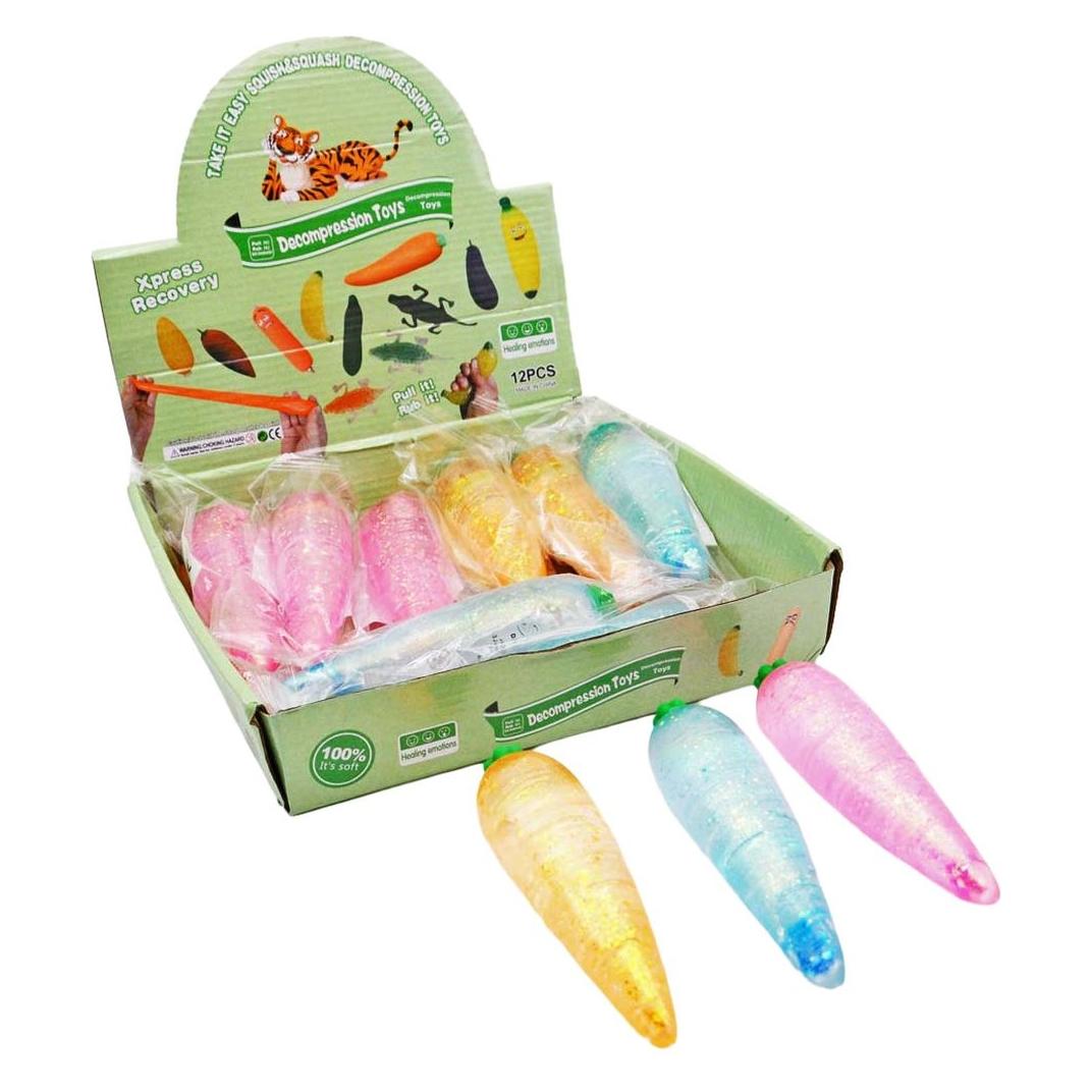 Kögler Squishy Karotte Stretch-O Maltose 15x4,5x4,5cm 3fach sortiert (72023664)