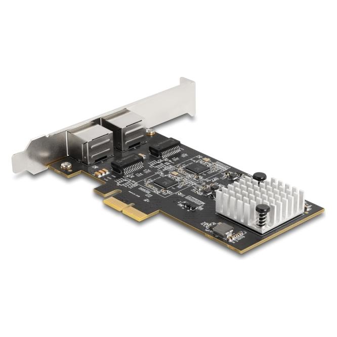 Delock PCI Express x2 Karte zu 2 x RJ45 5 Gigabit LAN RTL812 (Ethernet, PCI Express x2) (81261)