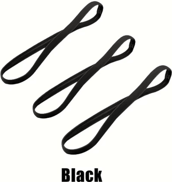 Inspire Picks 3PCS Sports Headbands Non Slip Elastic Sweatbands For Running Yoga And Fitness Unisex 3pcs Black
