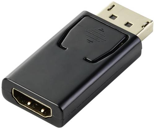 Renkforce RF-5506962 DisplayPort / HDMI Adapter [1x DisplayPort Stecker - 1x HDMI-Buchse] Schwarz vergoldete Steckkontakte