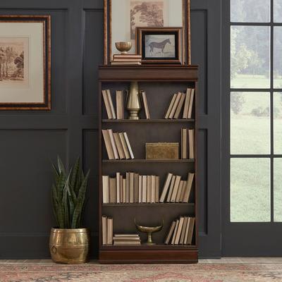 Liberty Furniture Brayton Manor Cognac Jr Executive 60 Inch Bookcase