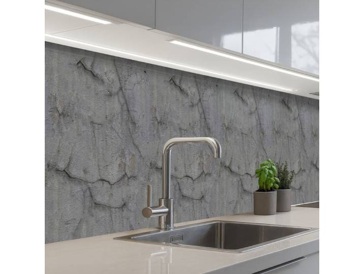 Crédence Décorative de Cuisine - Décoration Murale - Motif Ancien - Béton - Mur 400x60 cm - KitchenYeah