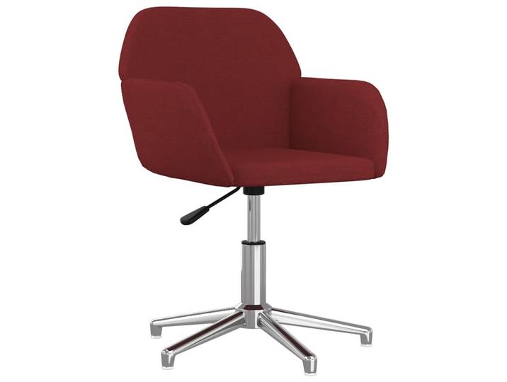 vidaXL Chaise de bureau Tissu rouge vin pivotant