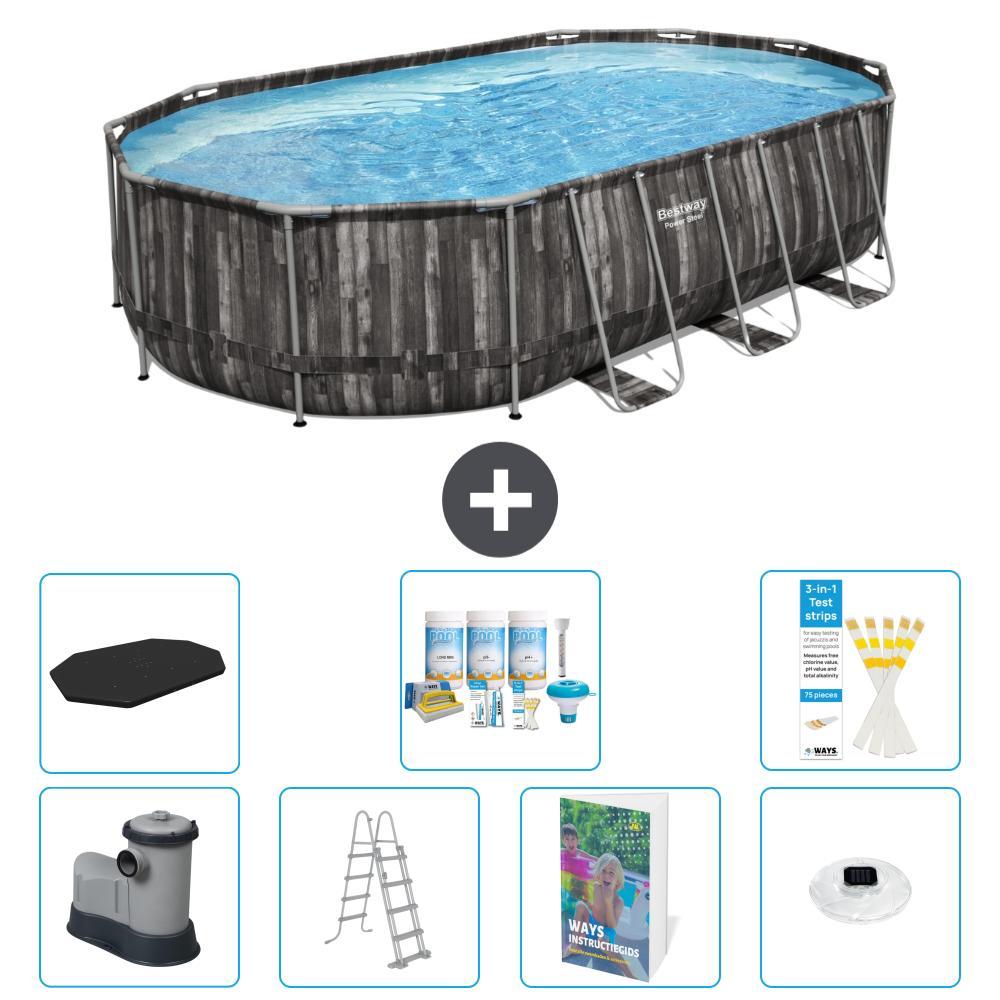 Bestway Power Steel Oval - 610x366x122 cm - 6-teilig S576