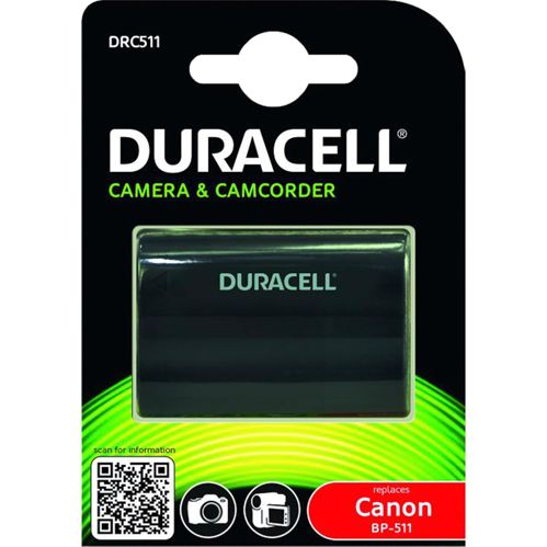 Duracell Li-Ion Akku 1600mAh für Canon BP-511/BP-512