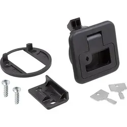 SCHNAPPVERSCHLUSS MIT GRIFF, KLAPPBAR, FORM:B NICHT ABSCHLIEßBAR, S=17-22, PC/ABS SCHWARZ, KOMP:PC/ABS SCHWARZ