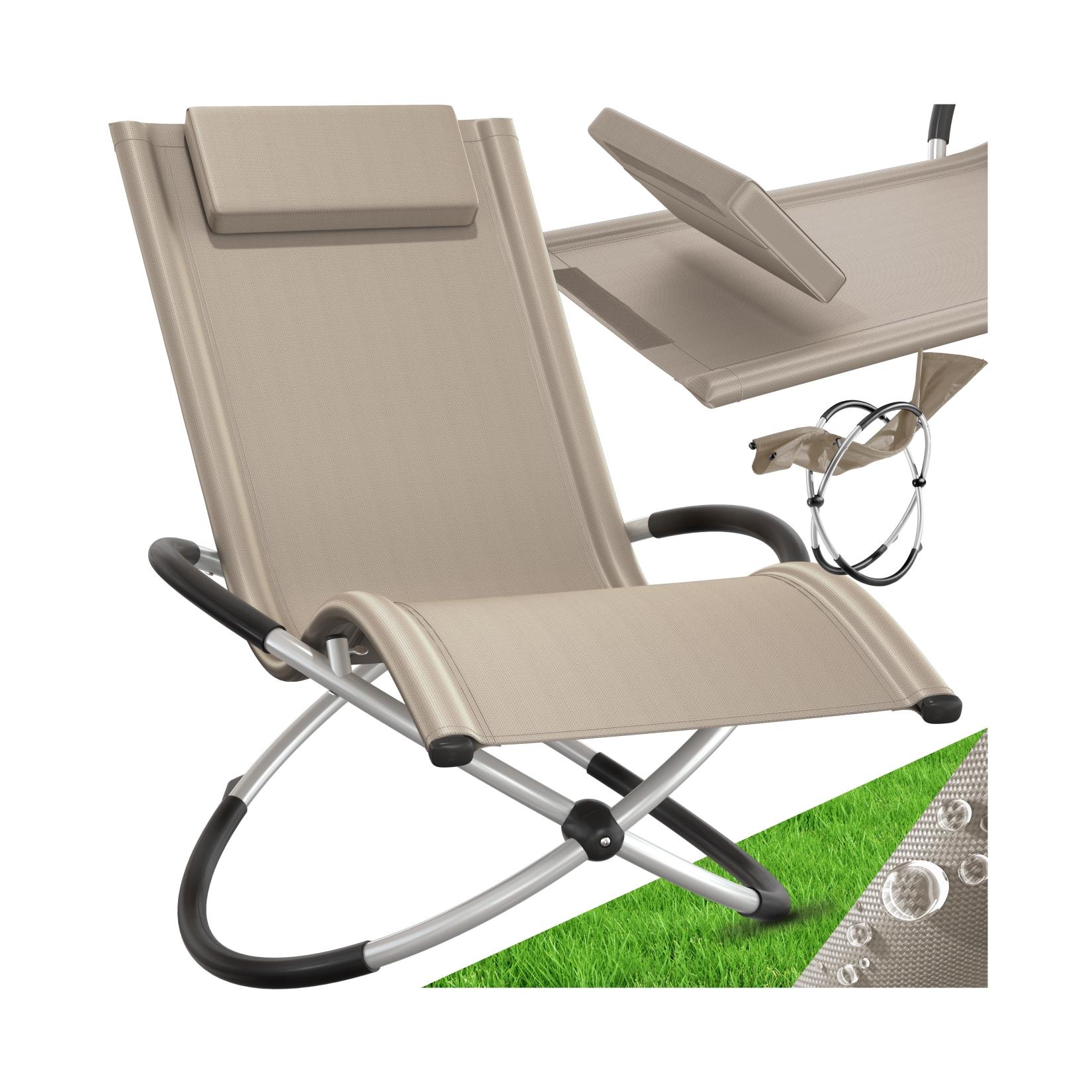 tectake® Sonnenliege, mit Textilene, Belastbarkeit 150 kg, 150 x 73 x 93 cm