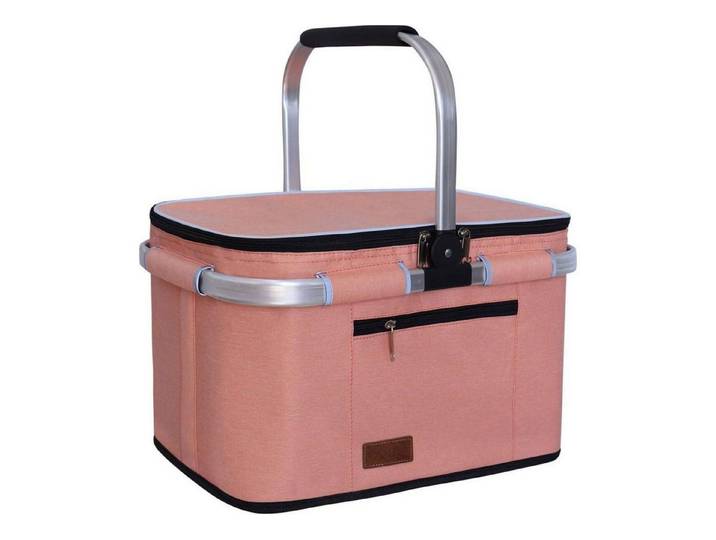LuxusKollektion Kühltasche Kühltasche 35L wasserdicht zusammenklappbar Einkaufskorb Pink