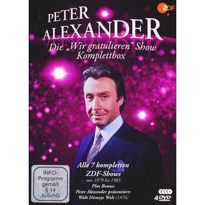 Die Peter Alexander 'Wir gratulieren' Show - Komplettbox (Alle 7 ZDF-Shows plus Disneys Welt) - Fernsehjuwelen [4 DVDs], DVD