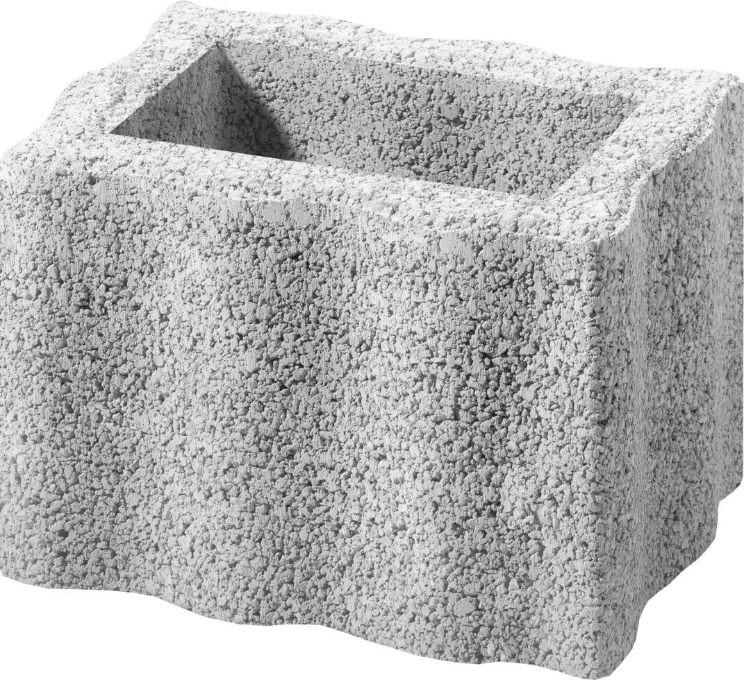 Kann Pflanzstein Wellino 30 x 20 x 20 cm grau