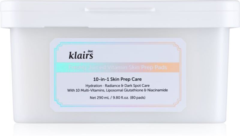 Dear Klairs Freshly Juiced Vitamin Skin Prep Pad toner pads for radiance and hydration 80 pc