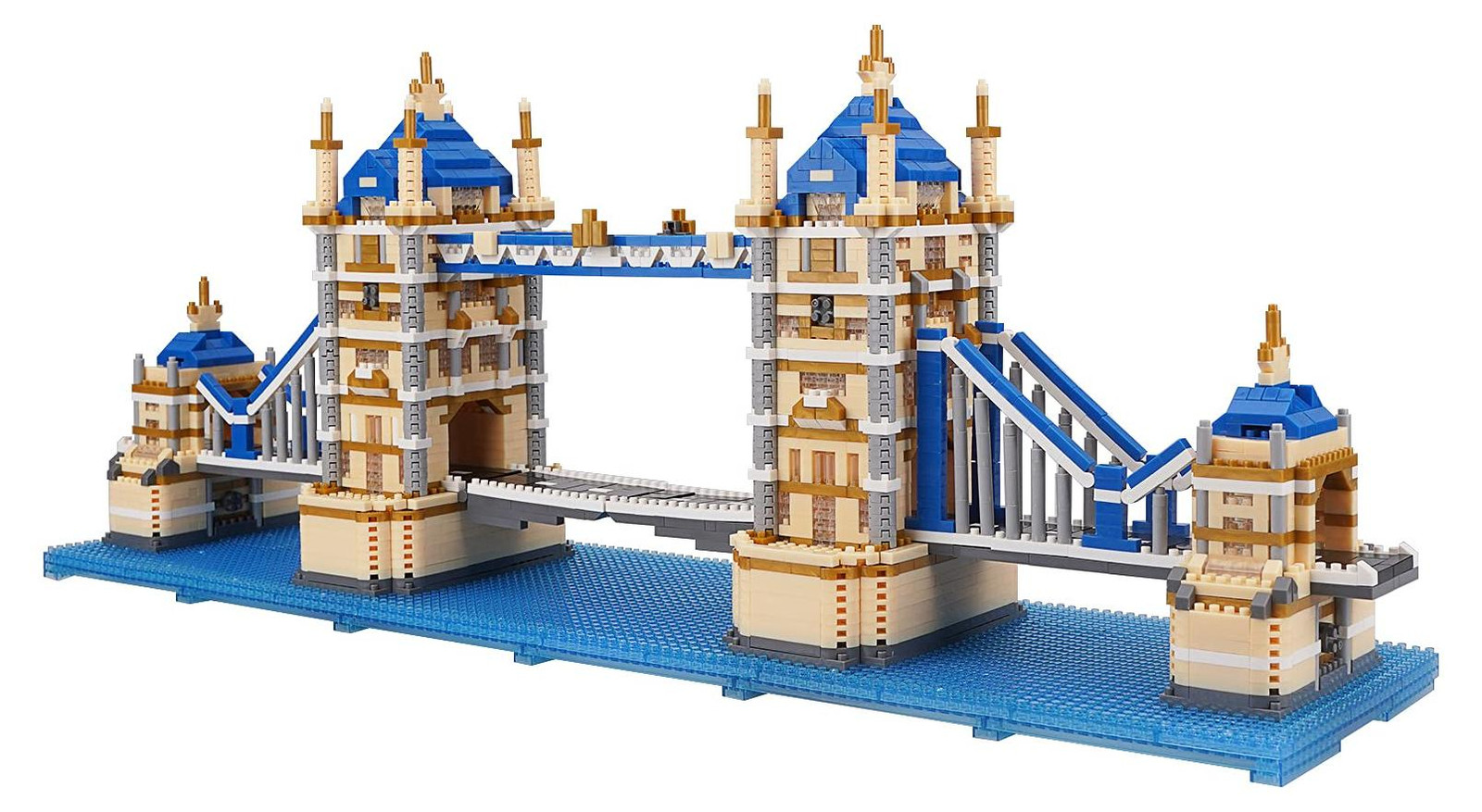 Merkloze Tower Bridge bouwstenen set met 3800 mini diamond blocks voor architectuur en educatief spel