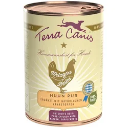 Terra Canis Metzgers Bestes 400g Dose Hundenassfutter 6 x 400 Gramm Huhn Pur