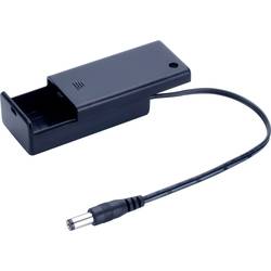 TRU COMPONENTS SBH-9VAS+DC PLUG Batteriehalter 1x 9 V Block Klinkenstecker