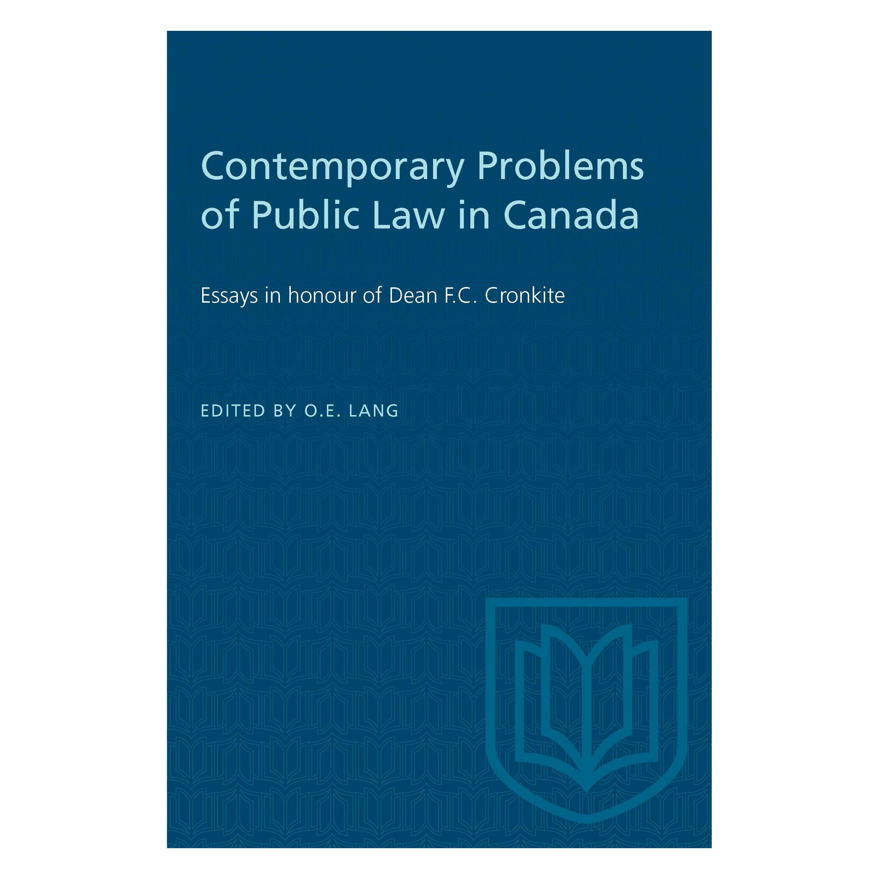 University Of Toronto Contemporary Problems of Public Law in Canada (Englisch, Otto E. Lang) (9781487577193)