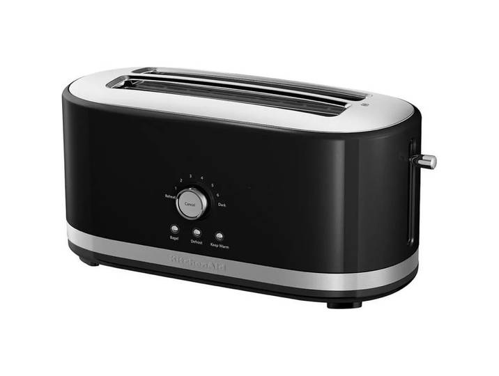 Kitchenaid - 5KMT4116EOB Onyx Schwarz, Toaster mit manueller Bedienung und langen Schlitzen