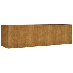 Helloshop26 - Hochbeet für Pflanzen Blumen Terrasse Garten 280 x 80 x 80 cm brauner Cortenstahl 02_0039423