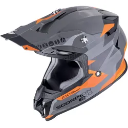 Scorpion VX-16 Evo Air Rod Crosshelm grau-orange - M (57/58)