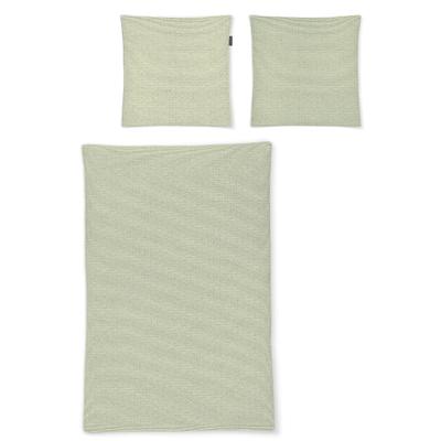 Bettwäsche IRISETTE "Easy 8514", grün, B/L: 135cm x 200cm, 1 Stk., 1 Stk., Seersucker, B/L: 80cm x 80cm, 2 Stk., Seersucker, Obermaterial: 100% Baumwolle, Bettwäsche, Bettwäsche, pflegeleicht