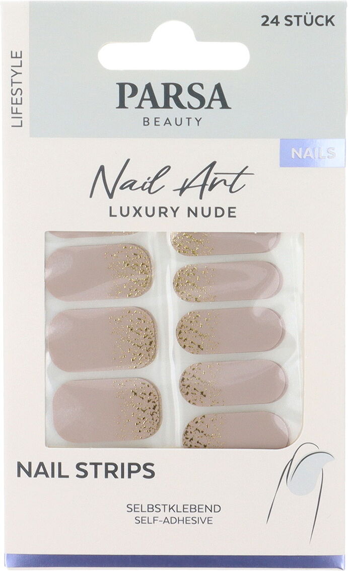 PARSA Beauty Nagelfolien Nude mit Gold-Sprenkeln - Luxury Nude