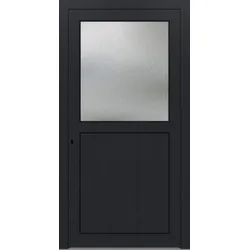 Lager Kunststoff Nebentür "PAULA-Q" 71 mm kurze Lieferzeit Anthrazit RAL 7016 innen öffnend DIN links