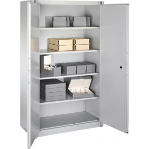 CP-Möbel Aktenschrank Certos, 1180-00, aus Metall, feuerfest, abschließbar, 120 x 195 x 50 cm (B/H/T), lichtgrau