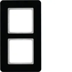 Berker 10126076 Rahmen 2fach Q.7 Glas schw
