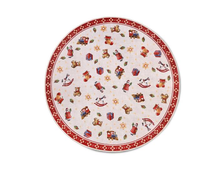 Designteppich VILLEROY & BOCH Nostalgic 150 cm , rot, Ø:150cm, Polyester, Teppiche, Designteppich