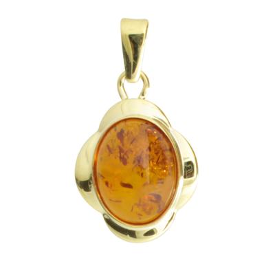 Kettenanhänger OSTSEE-SCHMUCK "Ostsee-Schmuck Anhänger Melle Anhänger Melle", gelb, Schmuckanhänger, Damen, 14x14mm, Gelbgold 333, 1,1 g, Kettenanhänger