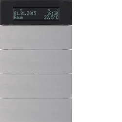 Berker 75664594 Tastsensor 4fach mit Temperaturregler und Display B.IQ Alu