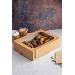 Vegware kompostierbare Sandwichboxen mit Deckel mittel (50 Stück)