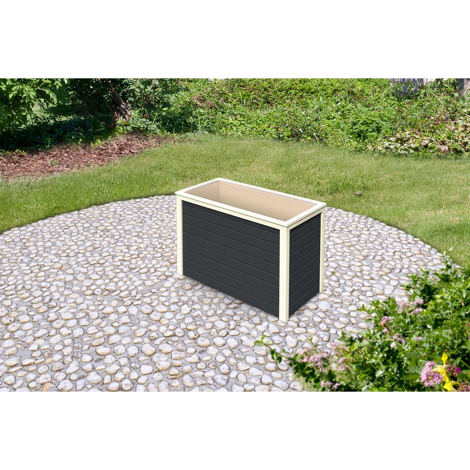 Karibu Hochbeet anthrazit 690x1330x820 mm Hochbeet Pflanzkasten Frühbeet Gartenbeet