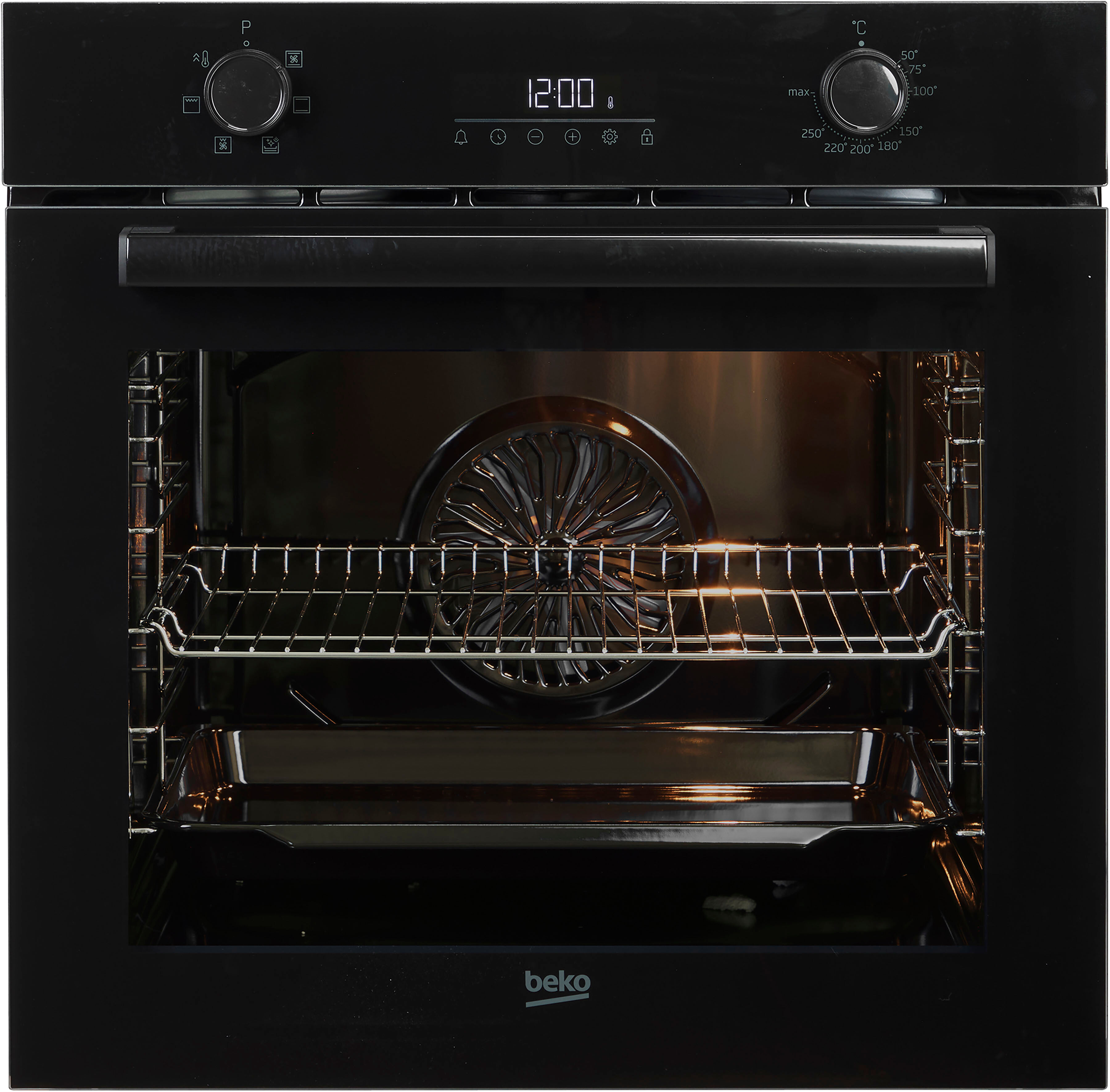Beko Backofen "BBIE17300B", Energieeffizienz: A, schwarz, B:59,4cm H:59,5cm T:56,7cm, Backöfen, SteamShine – Die Dampfreinigung des Backofens, Backofen