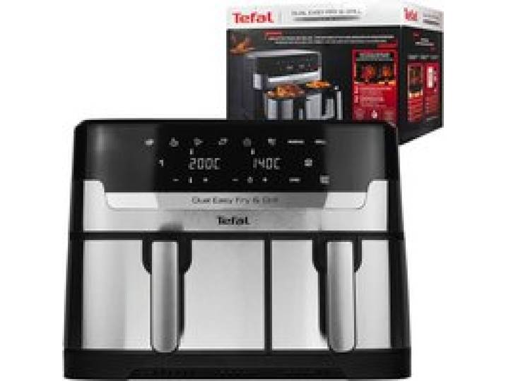 Friteuse sans huile - Tefal - EY905D10 - Double cuve 8 3L - Airfryer grill rapide économique