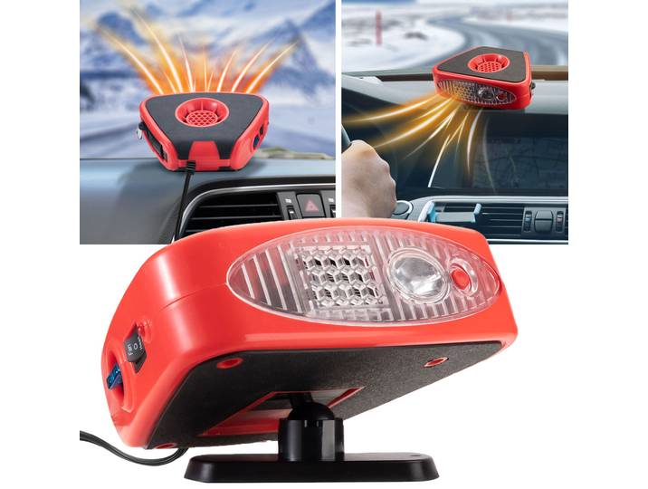 Elektrischer Auto-Zusatzheizlüfter mit Kugelkopf-Halterung, 150 Watt, 12 Volt